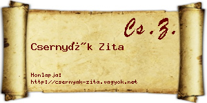 Csernyák Zita névjegykártya